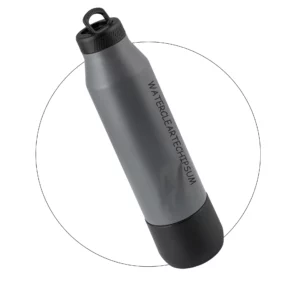Compact Insulated 8 oz Flask with Removable Shot Glass - Grey